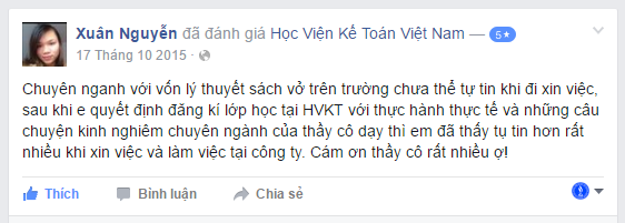 Học kế toán tại Học Viện Kế Toán Việt Nam
